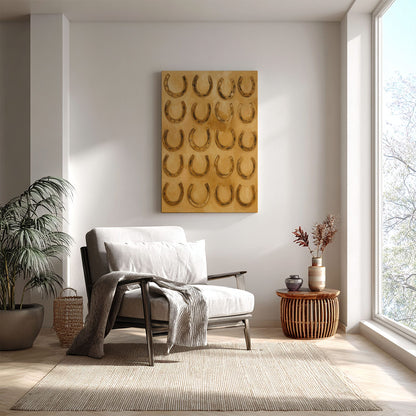 Lucky Horseshoes Wall Art Decor for Living Room