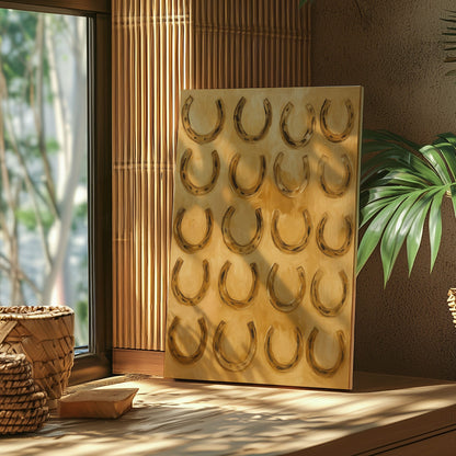 Lucky Horseshoes Wall Art Decor for Living Room