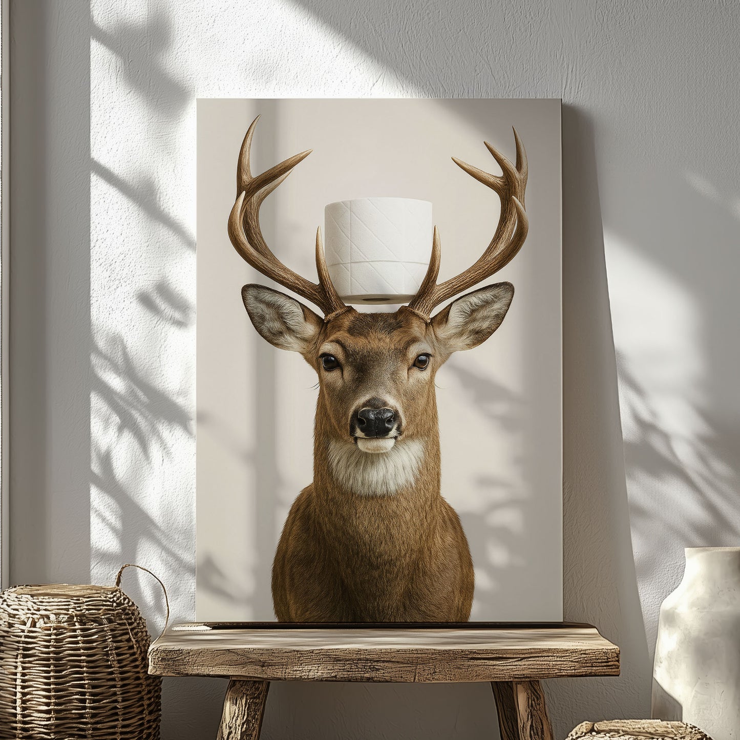 Deer Bar Canvas Cabin Decor for Hunters