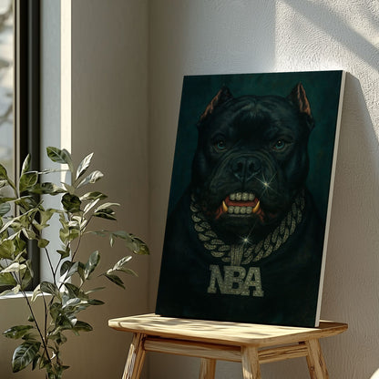 Gangsta Bully Dog Print  Wall Art Canvas Streetwear Home Decor