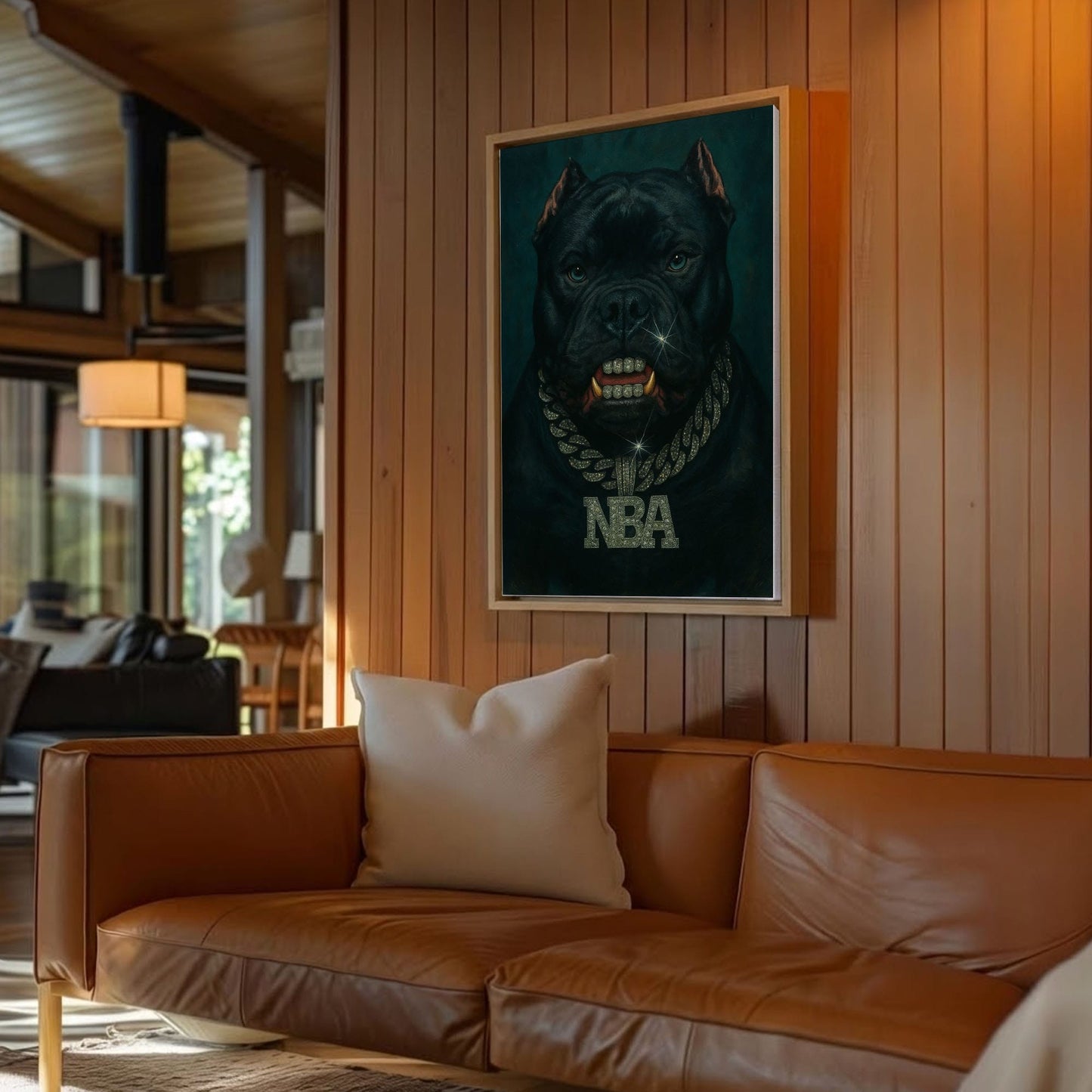 Gangsta Bully Dog Print  Wall Art Canvas Streetwear Home Decor