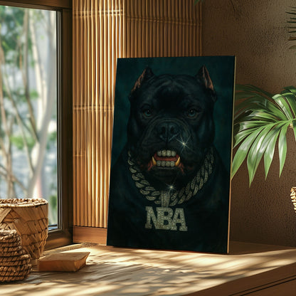 Gangsta Bully Dog Print  Wall Art Canvas Streetwear Home Decor