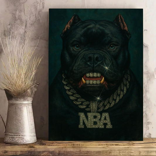 Gangsta Bully Dog Print  Wall Art Canvas Streetwear Home Decor