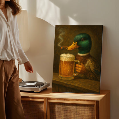 Drinking Duck Gathering at the Table Wall Art