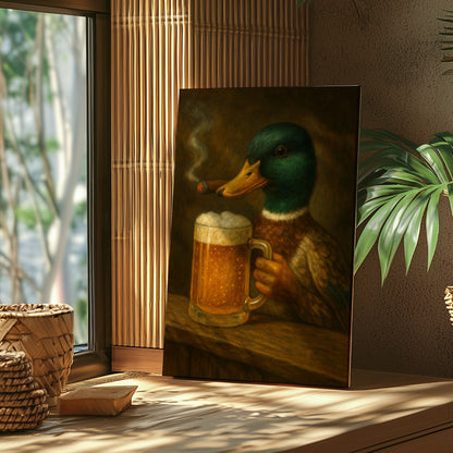 Drinking Duck Gathering at the Table Wall Art