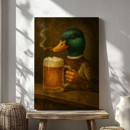 Drinking Duck Gathering at the Table Wall Art