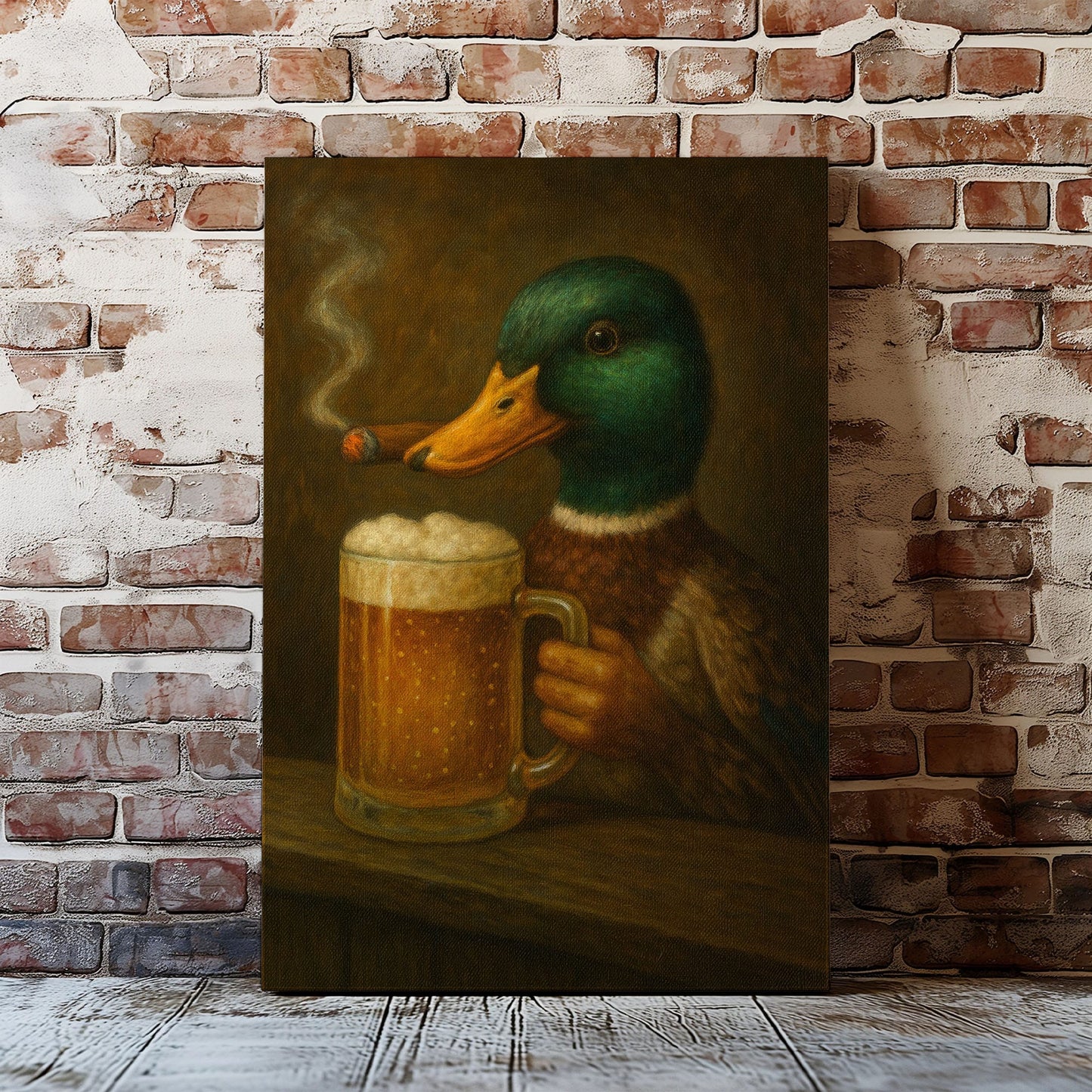 Drinking Duck Gathering at the Table Wall Art
