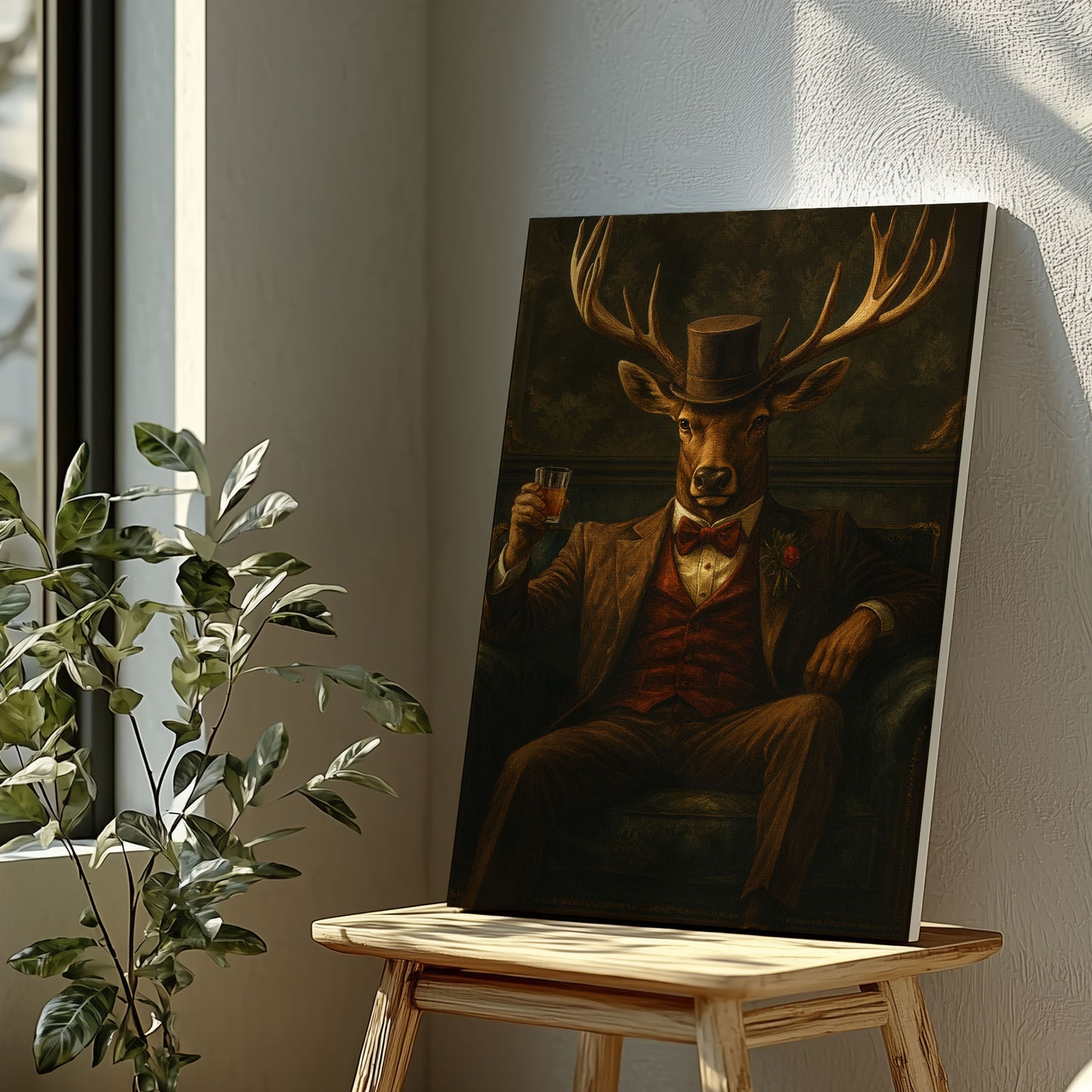 Gentleman Deer Whiskey Art – Dapper Buck Wall Art