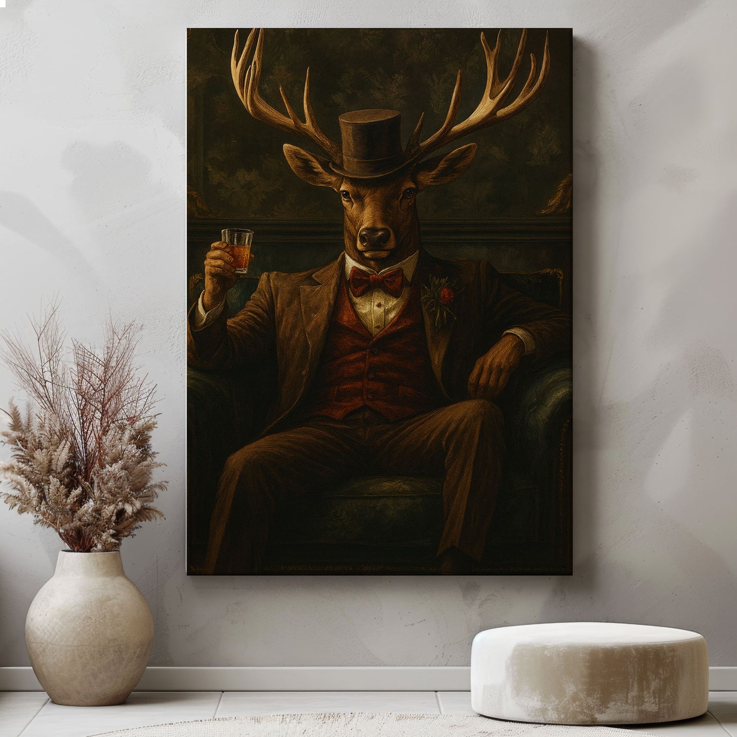 Gentleman Deer Whiskey Art – Dapper Buck Wall Art