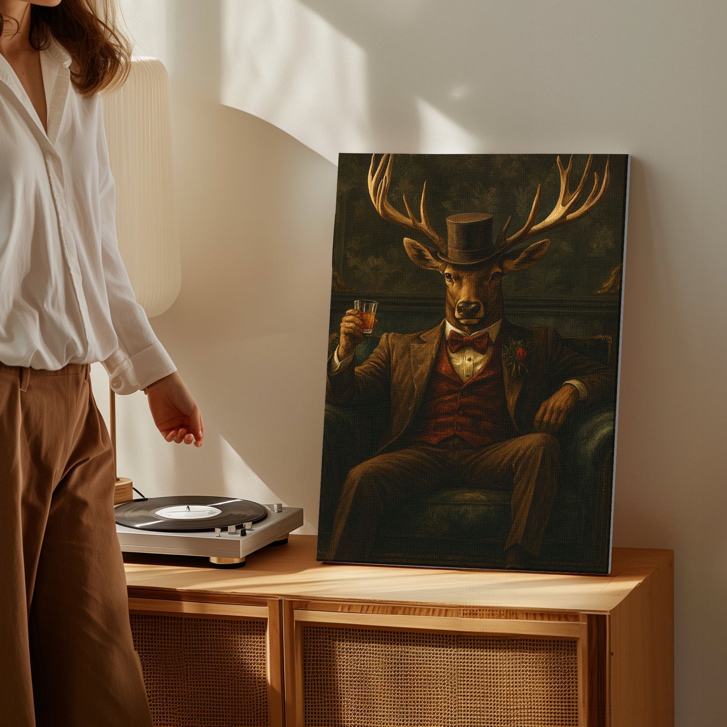 Gentleman Deer Whiskey Art – Dapper Buck Wall Art