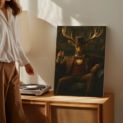 Gentleman Deer Whiskey Art – Dapper Buck Wall Art