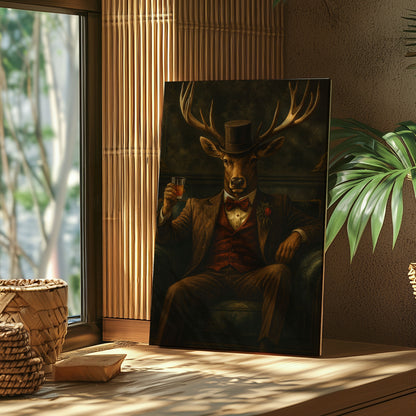 Gentleman Deer Whiskey Art – Dapper Buck Wall Art