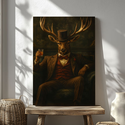 Gentleman Deer Whiskey Art – Dapper Buck Wall Art