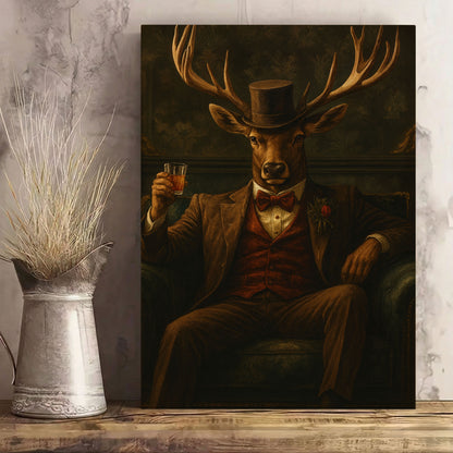 Gentleman Deer Whiskey Art – Dapper Buck Wall Art