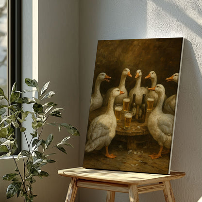 Goose Beer Night Vintage Wall Art