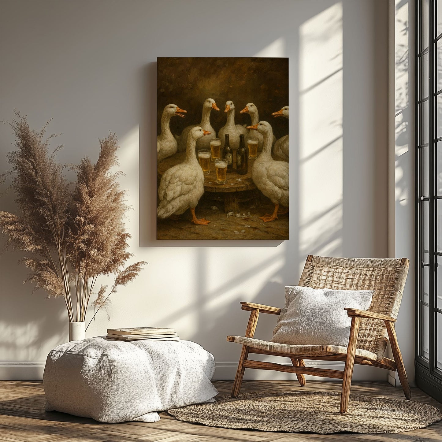 Goose Beer Night Vintage Wall Art