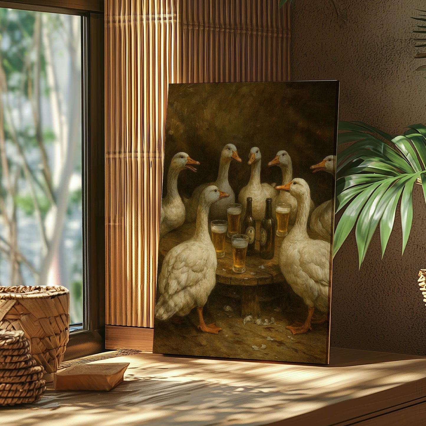 Goose Beer Night Vintage Wall Art