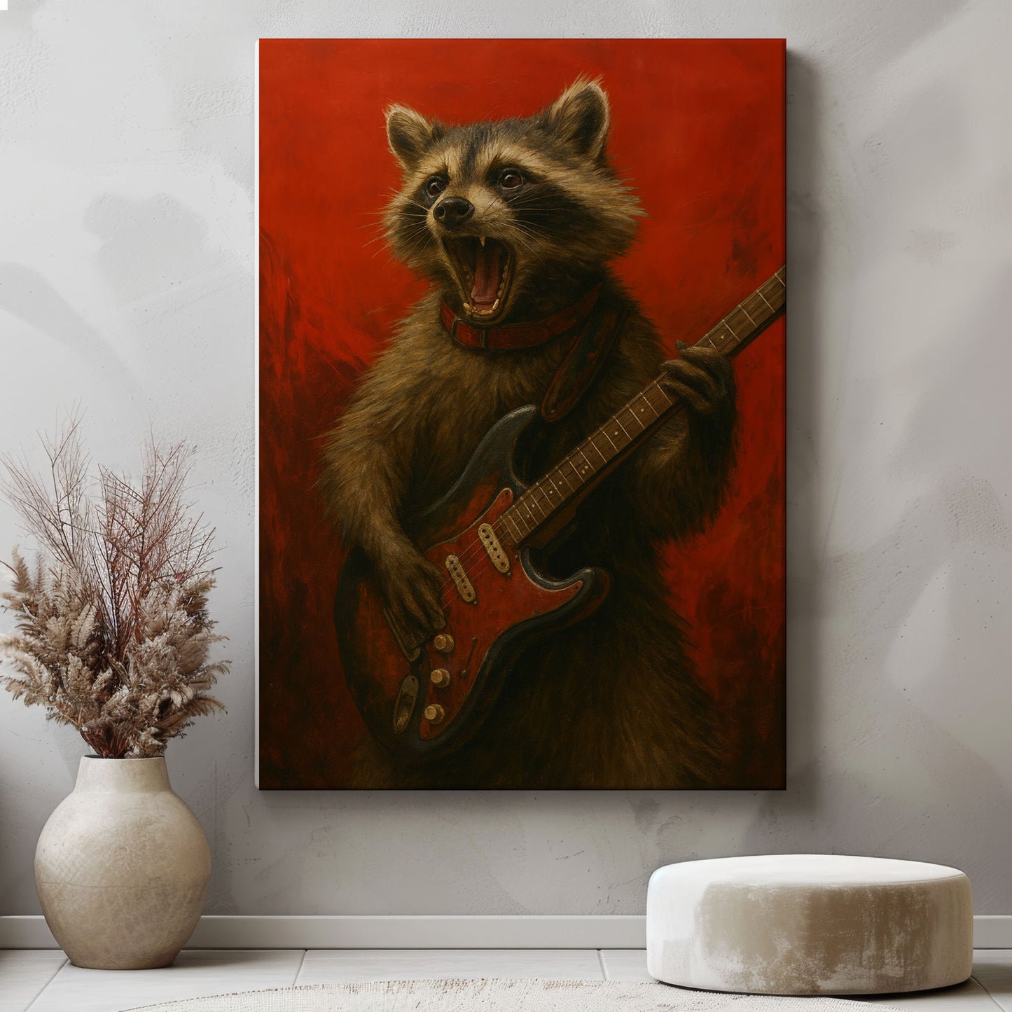 Raccoon Rock Music Wall Art Decor Cabin