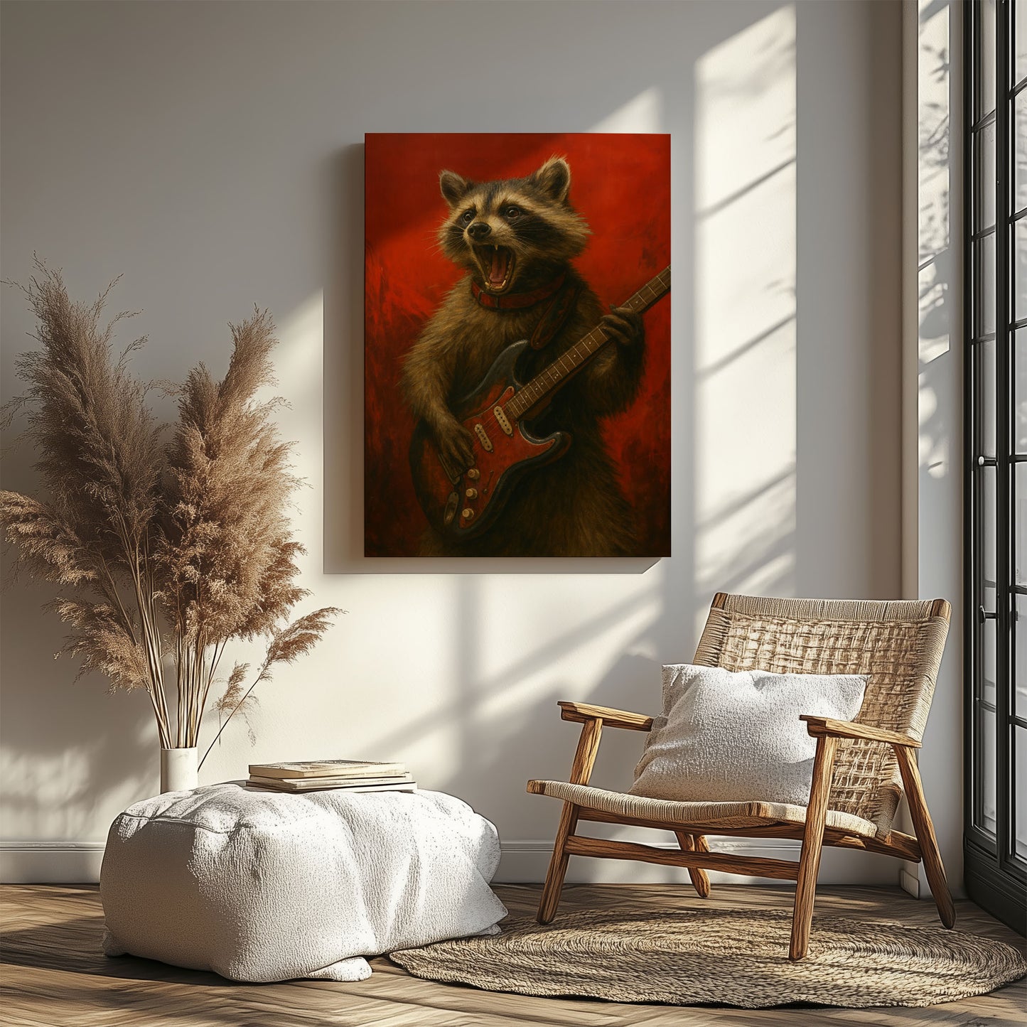 Raccoon Rock Music Wall Art Decor Cabin