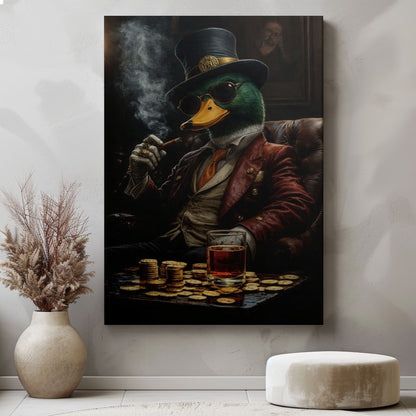 Gentleman Mallard Duck Smoking Cigar Wall Art