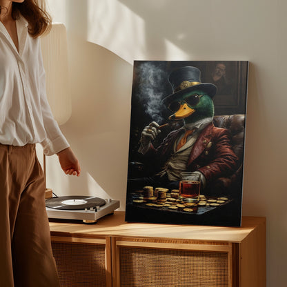 Gentleman Mallard Duck Smoking Cigar Wall Art