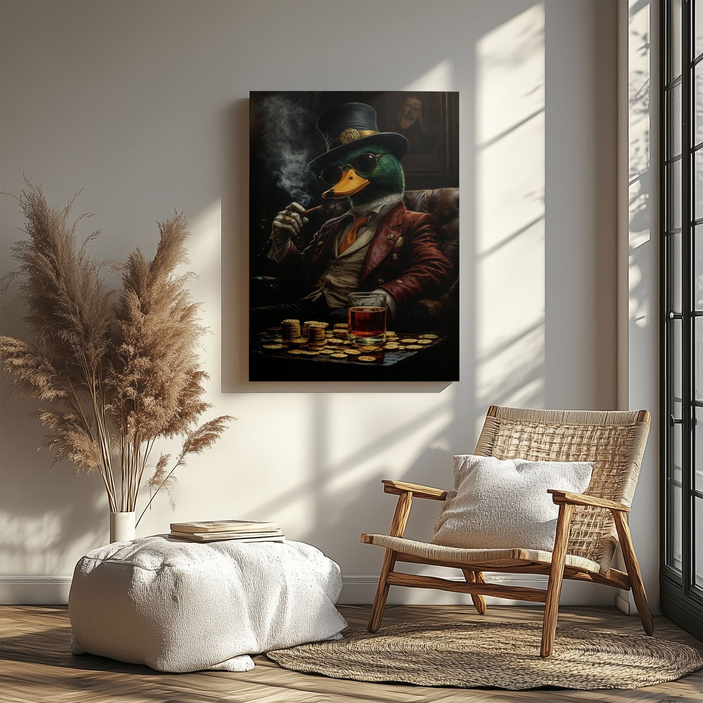 Gentleman Mallard Duck Smoking Cigar Wall Art