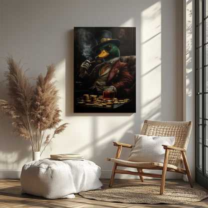 Gentleman Mallard Duck Smoking Cigar Wall Art
