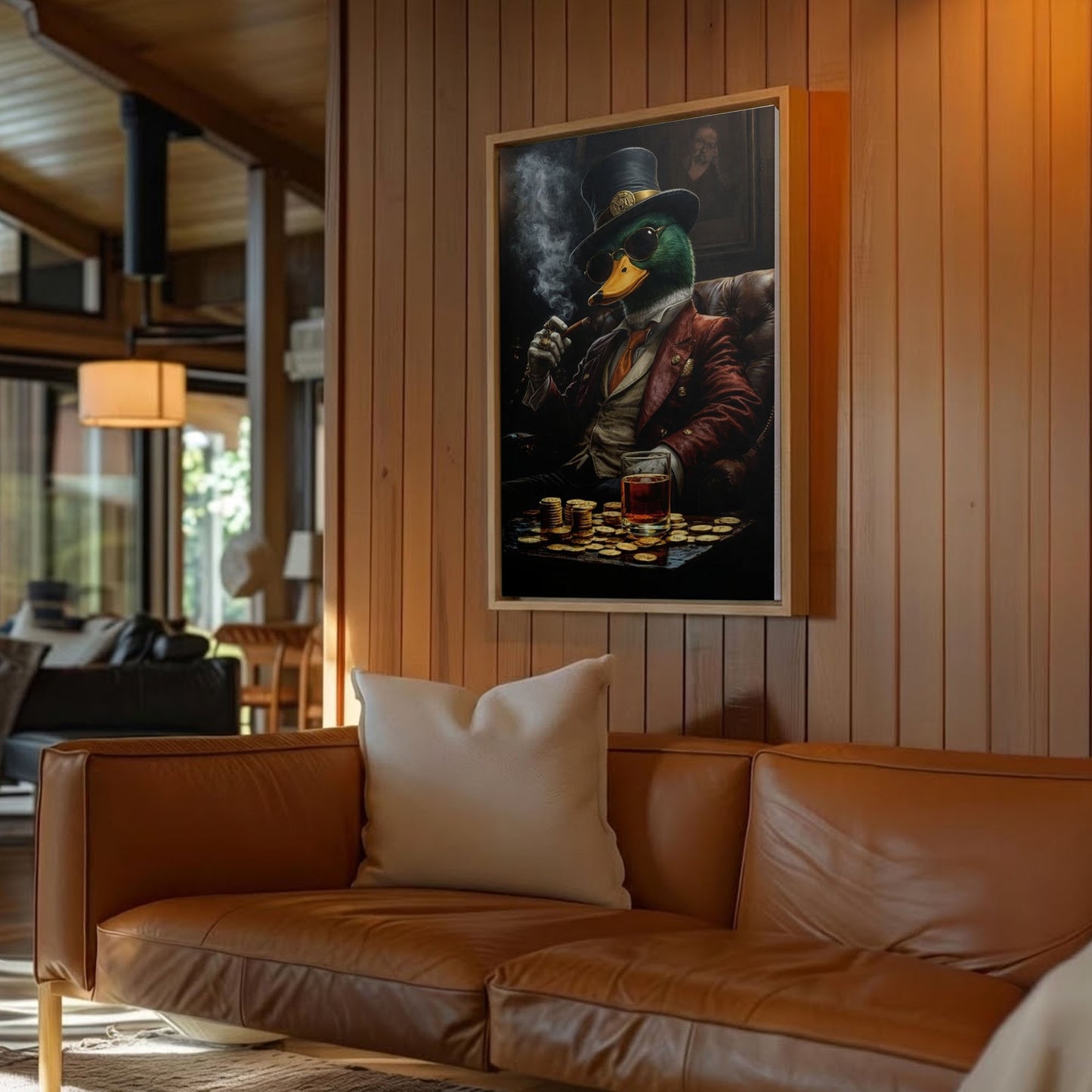 Gentleman Mallard Duck Smoking Cigar Wall Art