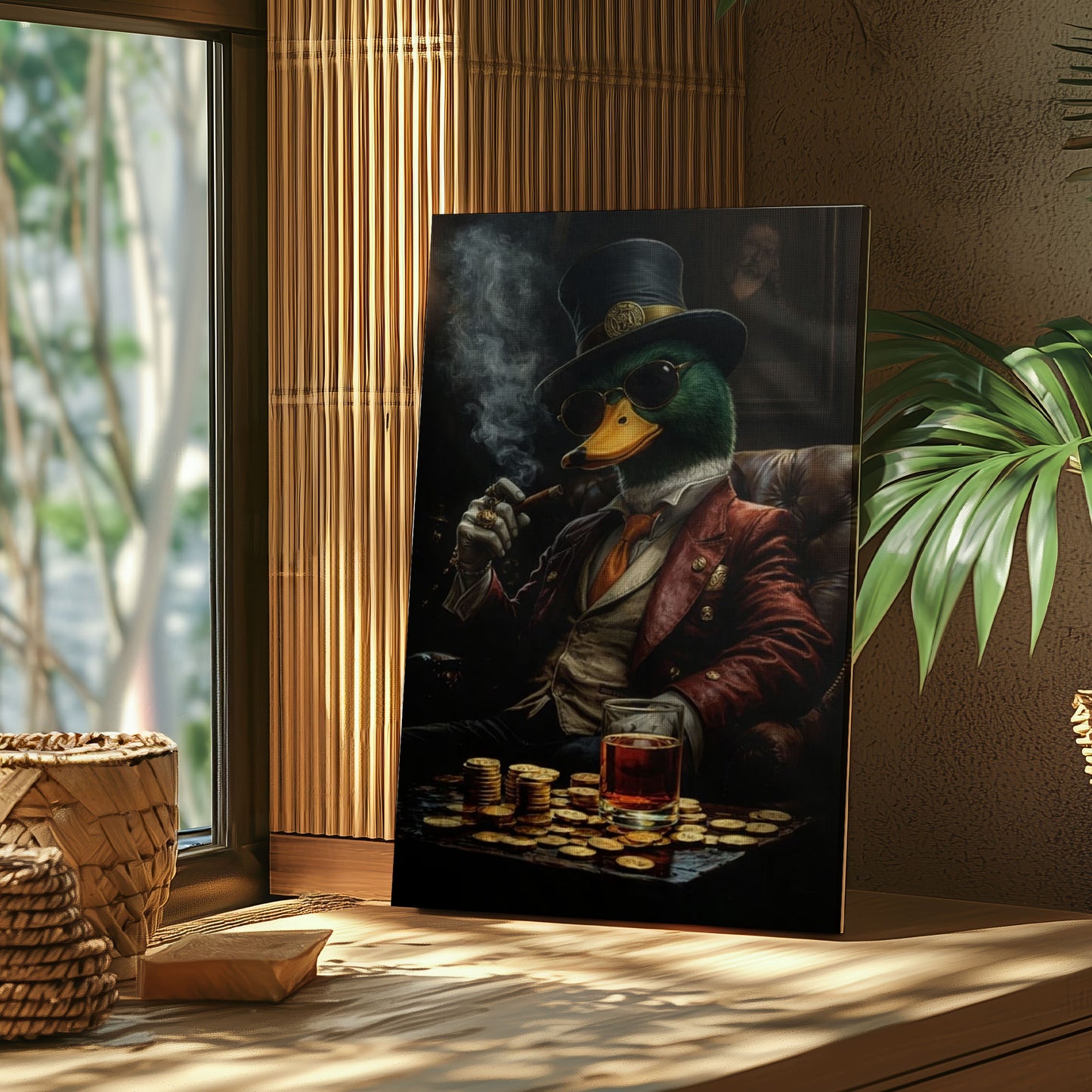 Gentleman Mallard Duck Smoking Cigar Wall Art