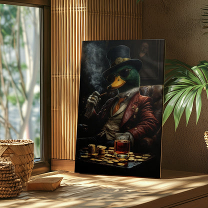 Gentleman Mallard Duck Smoking Cigar Wall Art