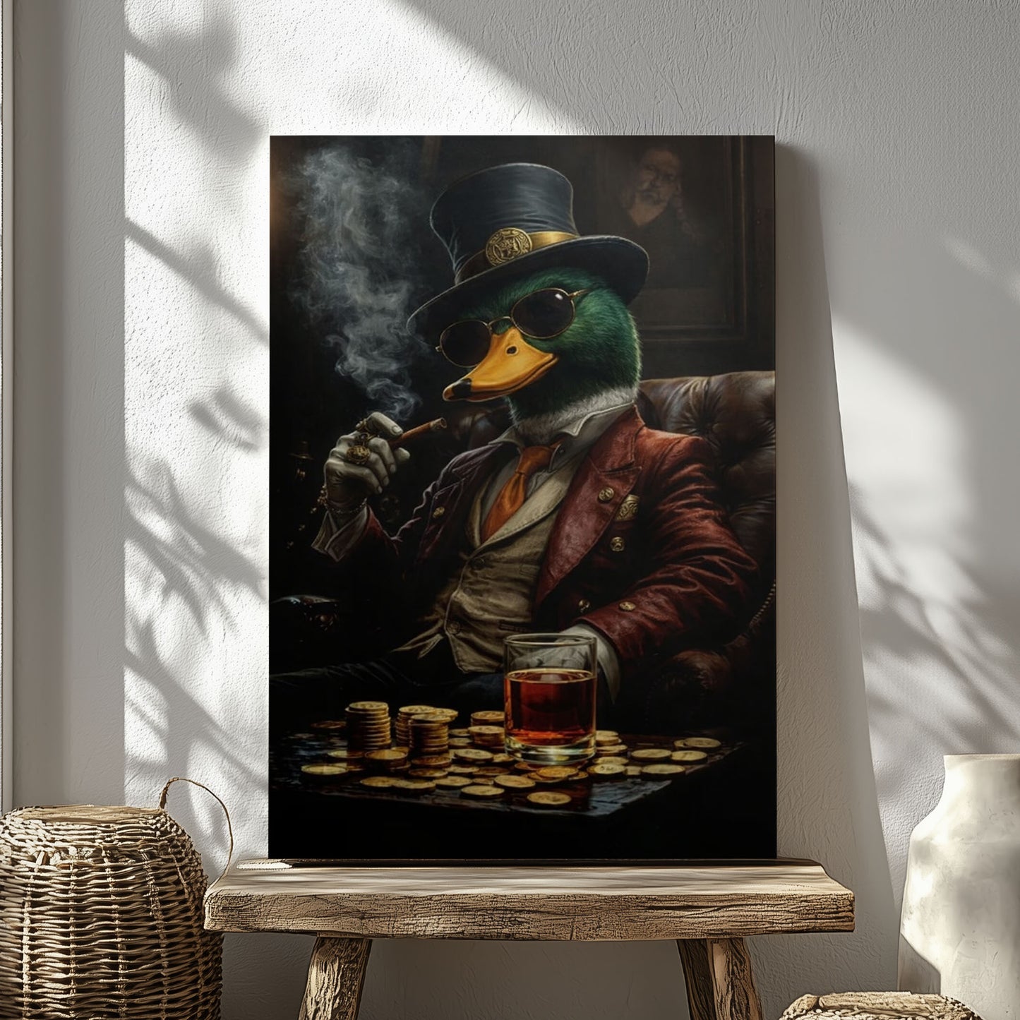 Gentleman Mallard Duck Smoking Cigar Wall Art