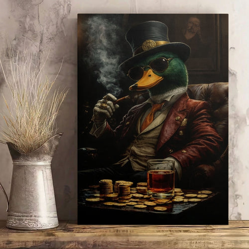 Gentleman Mallard Duck Smoking Cigar Wall Art