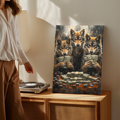 Wolf Porker Gambling Wall Art