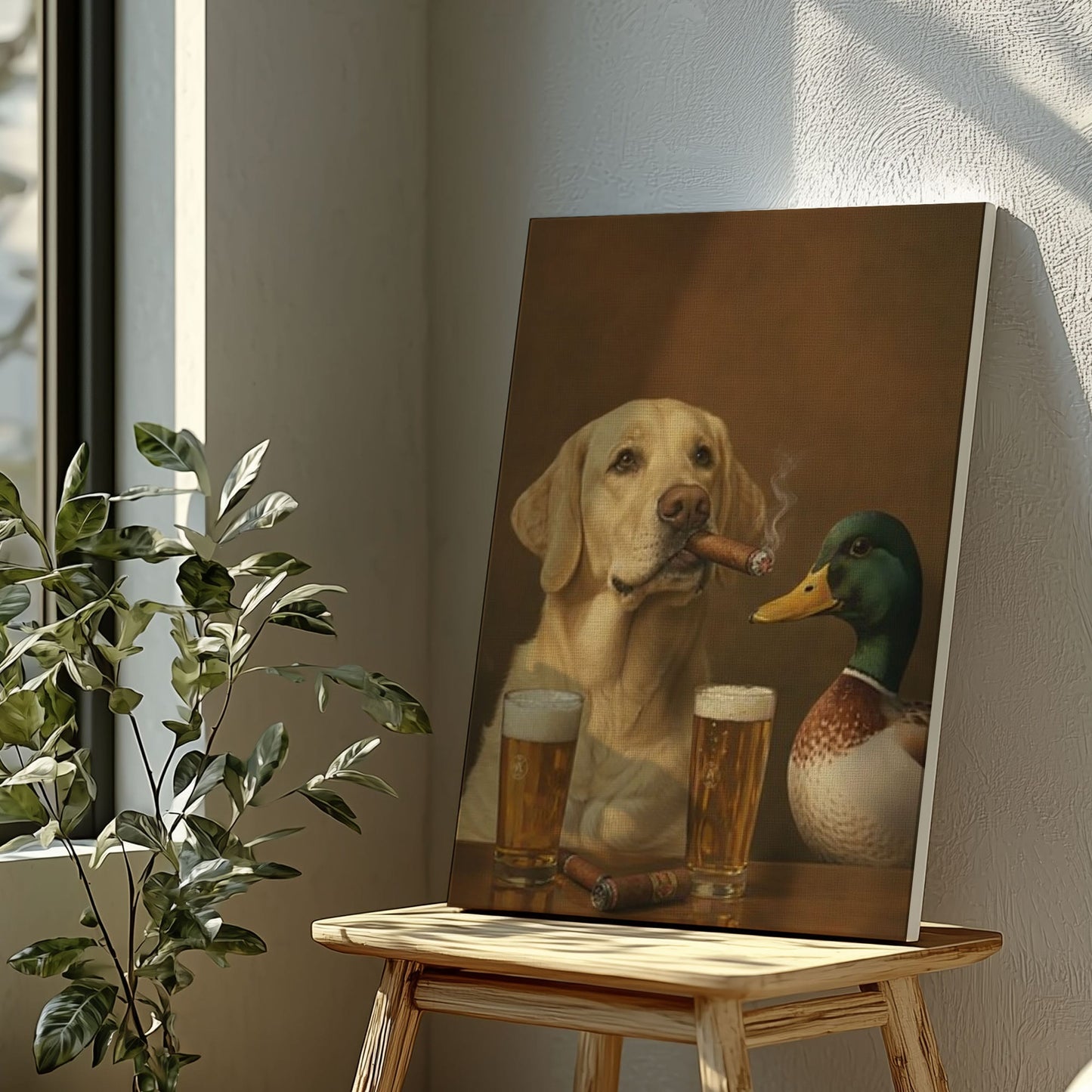 Duck Hunting Companions Canvas Gift for Hunters Cabin Decor