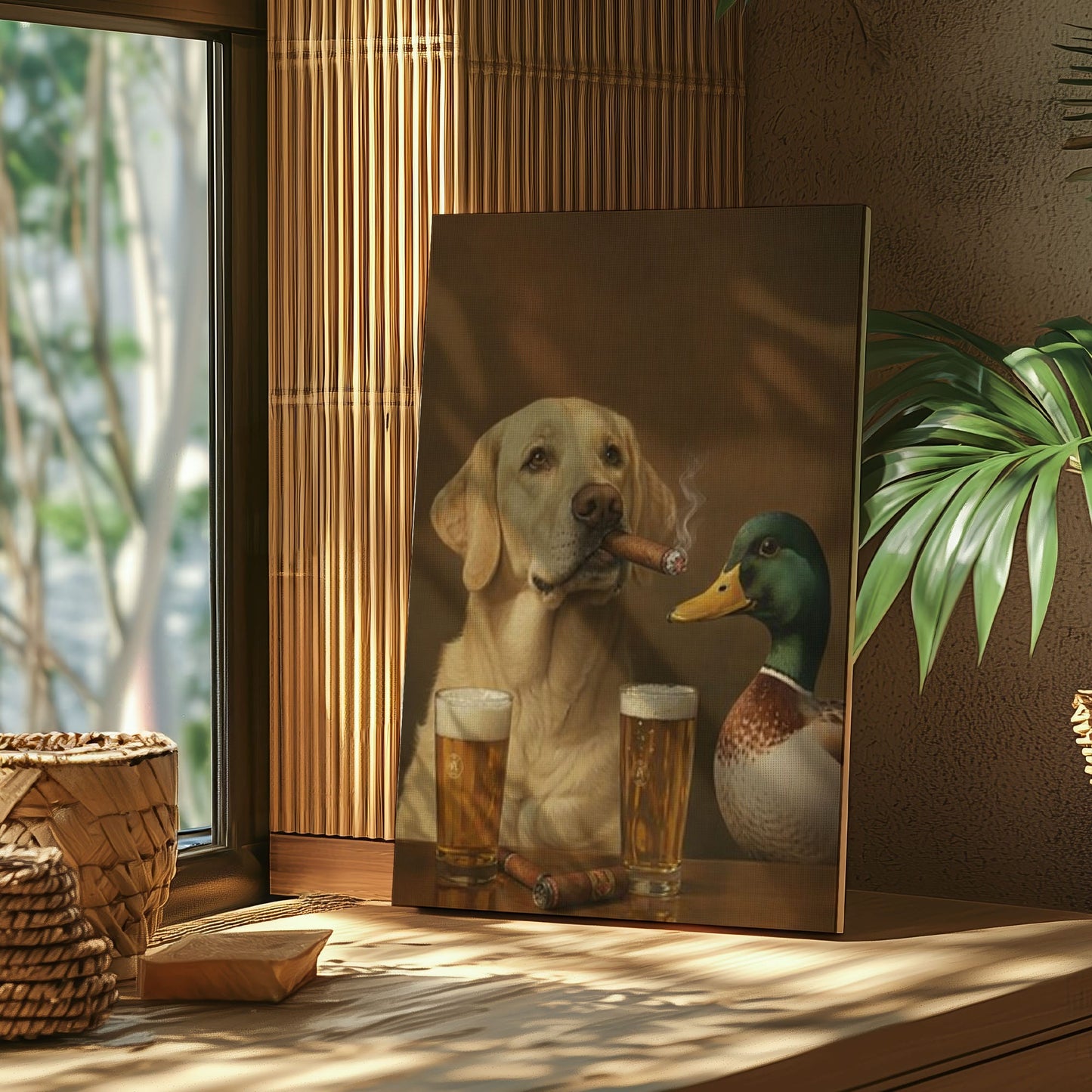 Duck Hunting Companions Canvas Gift for Hunters Cabin Decor