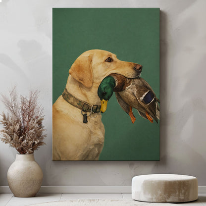 Duck Hunting Dog Canvas Wall Art