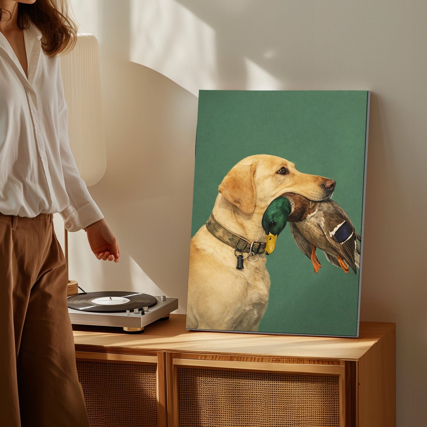 Duck Hunting Dog Canvas Wall Art