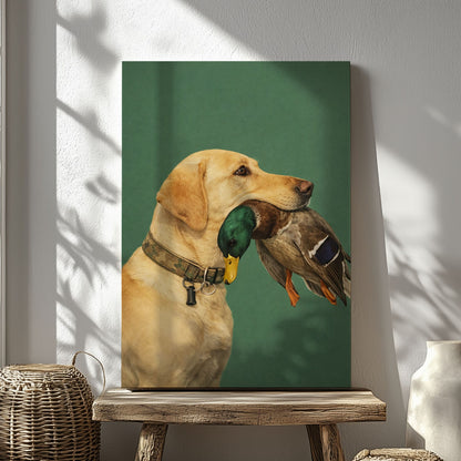 Duck Hunting Dog Canvas Wall Art