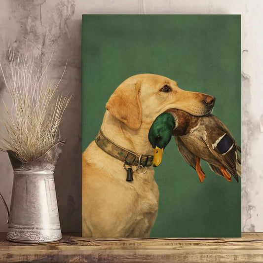 Duck Hunting Dog Canvas Wall Art
