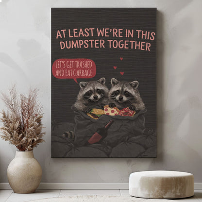 Funny Valentine Raccoon Wall Art Print
