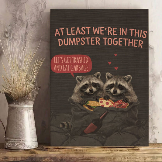 Funny Valentine Raccoon Wall Art Print