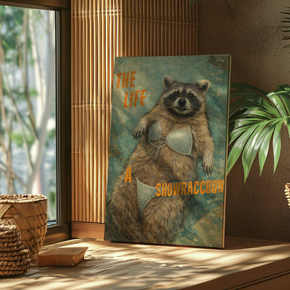 The Life Of A Raccoon Wall Art Print Canvas