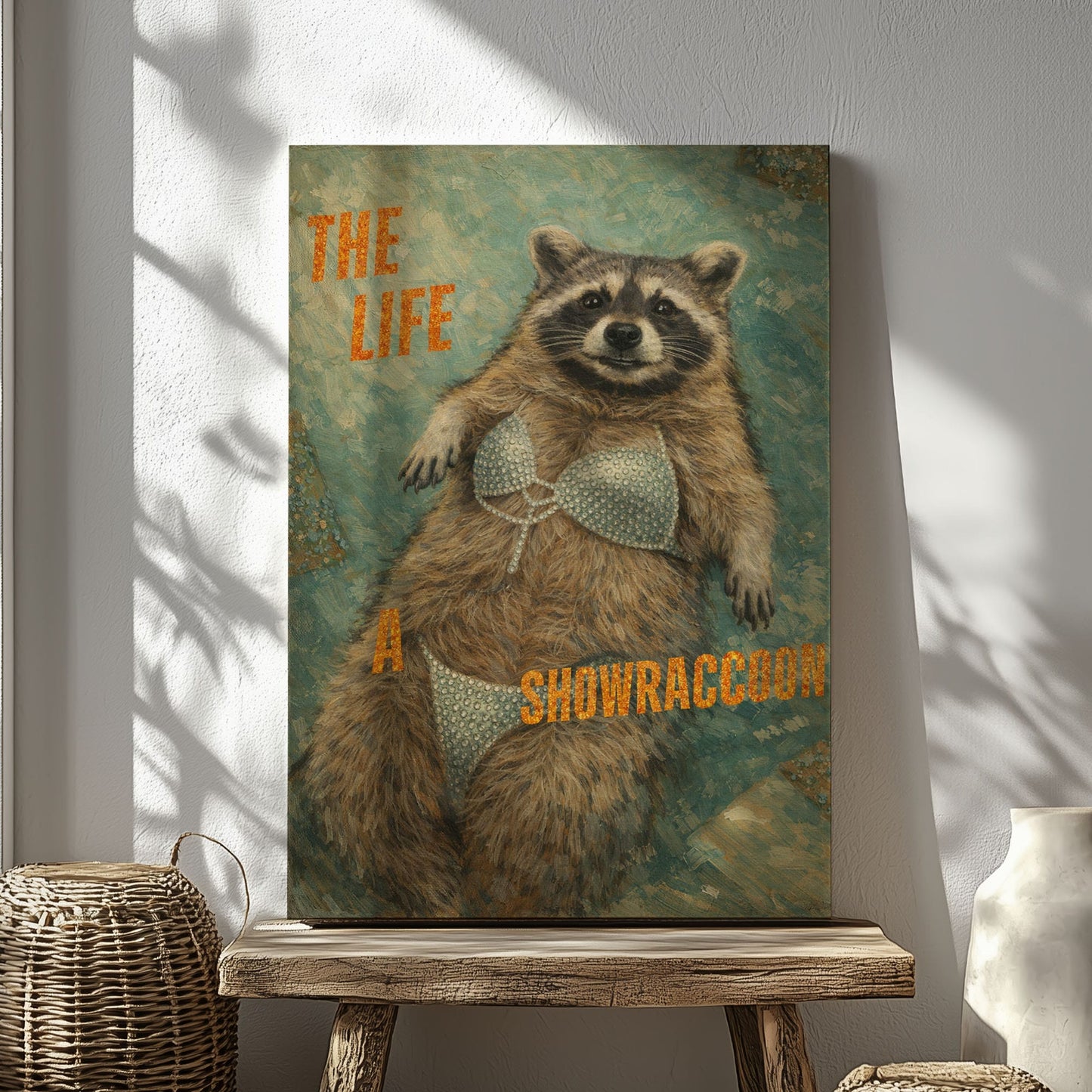 The Life Of A Raccoon Wall Art Print Canvas