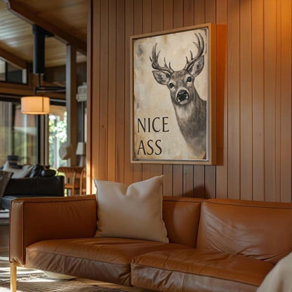 Nice Ass Deer Bathroom Wall Hangings Canvas