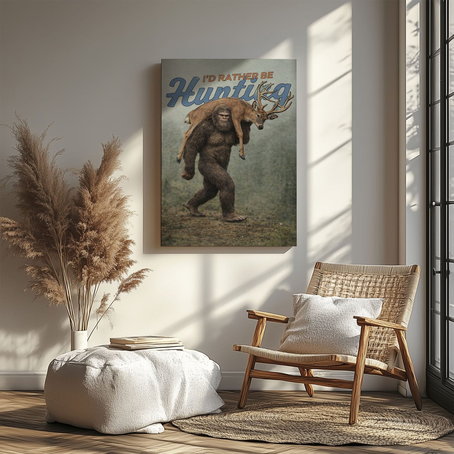 I’d Rather Be Hunting Bigfoot Deer Hunting Wall Art
