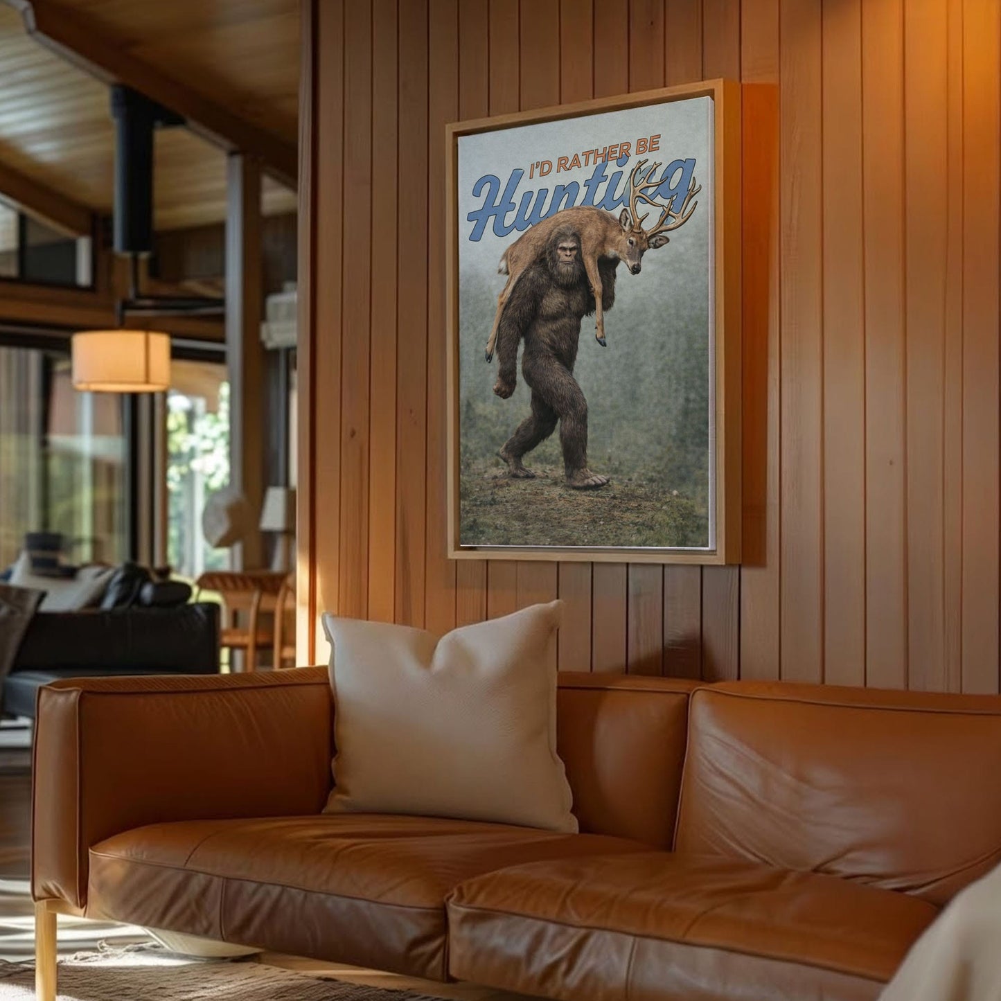 I’d Rather Be Hunting Bigfoot Deer Hunting Wall Art