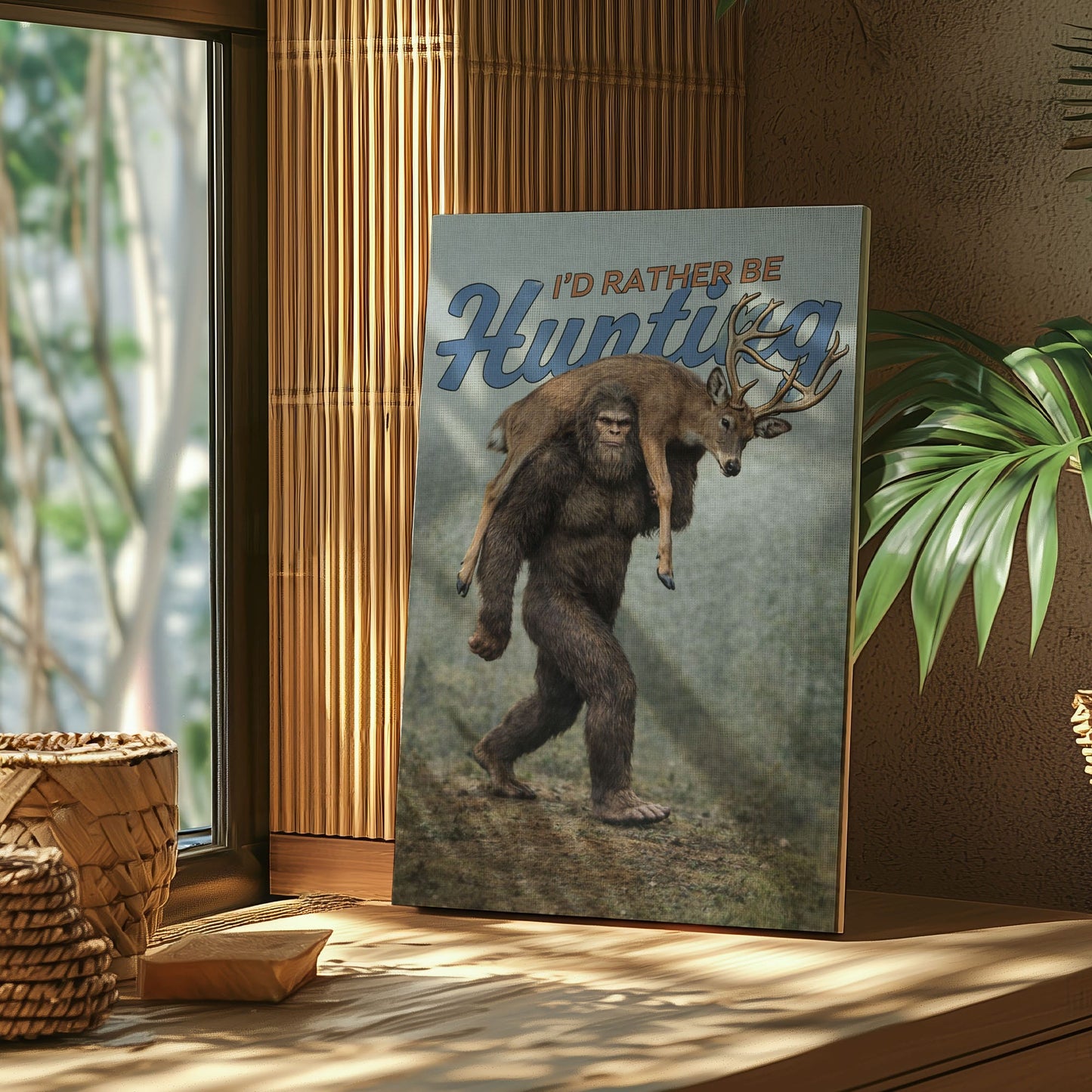 I’d Rather Be Hunting Bigfoot Deer Hunting Wall Art
