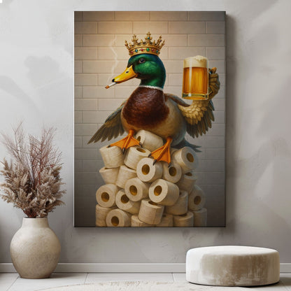 King Duck Bathroom Art – Toilet Humor Decor