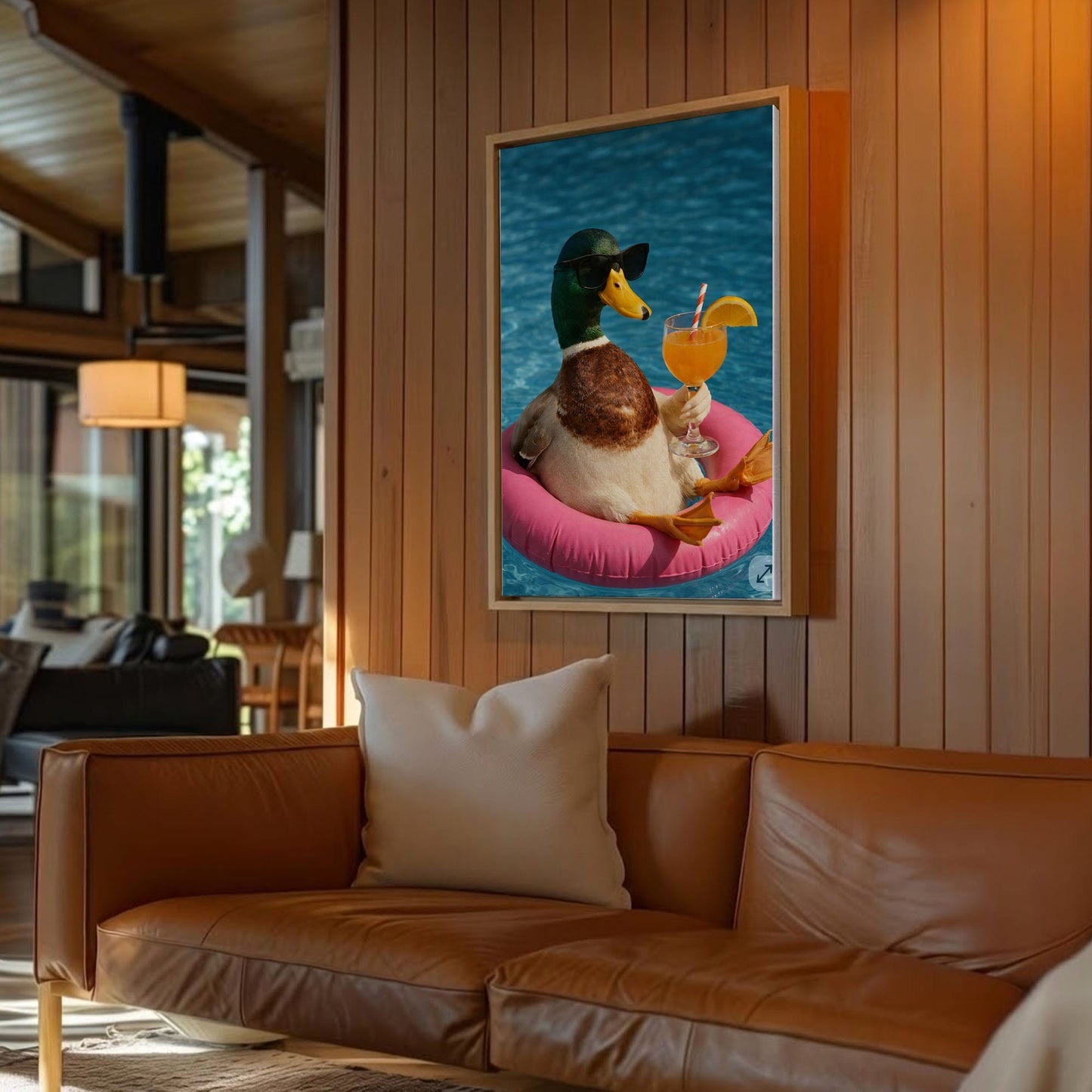 Duck with Cocktail Summer Chill Wall Art