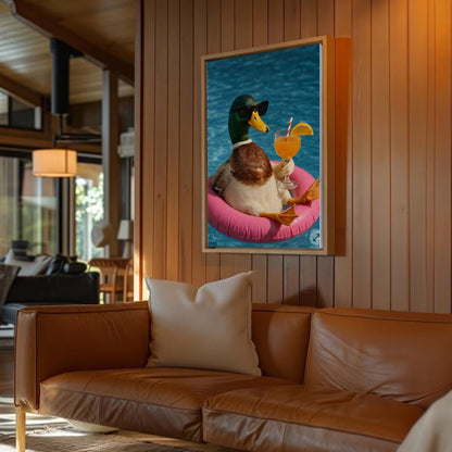 Duck with Cocktail Summer Chill Wall Art